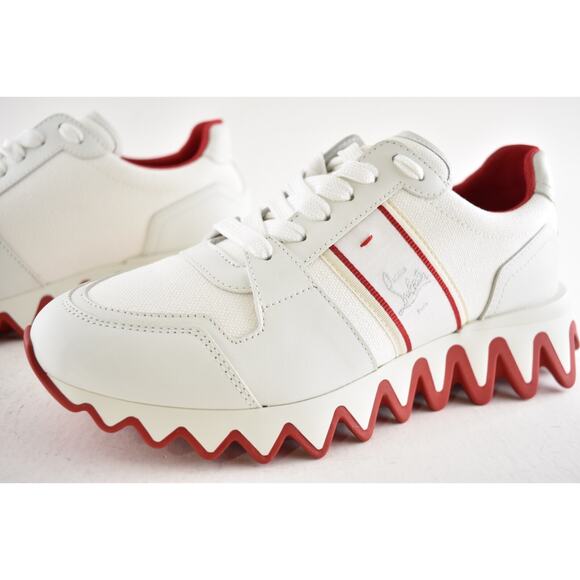 Christian Louboutin Nastroshark Donna Flat White Platform Low Top Sneaker 40 - Picture 15 of 16